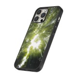 Coque iPhone 13 Pro Max - Silicone rigide noir Spring 23 forest blue sky