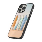 iPhone 13 Pro Max Case Hülle - Silikon schwarz Summer surfboard 2025