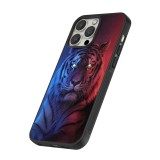 iPhone 13 Pro Max Case Hülle - Silikon schwarz Tiger Blue Red