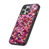 iPhone 13 Pro Max Case Hülle - Silikon schwarz Valentin 2025 Konfetti
