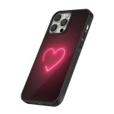 iPhone 13 Pro Max Case Hülle - Silikon schwarz Valentine 2023 single neon heart