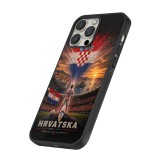 iPhone 13 Pro Case Hülle - Silikon schwarz Fussball Kroatien splash 2026