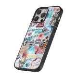 Coque iPhone 13 Pro - Silicone rigide noir Summer 20 collage