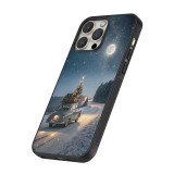 iPhone 14 Pro Max Case Hülle - Silikon schwarz Christmas 25 Car with Tree Xmas