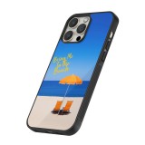 iPhone 14 Pro Max Case Hülle - Silikon schwarz Summer 2025 Bring me to the beach