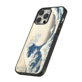 Coque iPhone 14 Pro Max - Silicone rigide noir Tableau art - La Grande Vague de Kanagawa - Hokusai