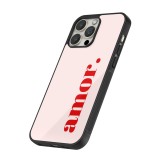 iPhone 14 Pro Max Case Hülle - Silikon schwarz Valentine 2024 amor