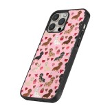 Coque iPhone 14 Pro Max - Silicone rigide noir Valentine 2024 puppy love