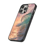 iPhone 14 Pro Max Case Hülle - Silikon schwarz Wave Sunset