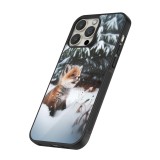 iPhone 14 Pro Max Case Hülle - Silikon schwarz Weihnachten 2023 Fuechslein Tanne