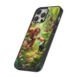 iPhone 14 Pro Case Hülle - Silikon schwarz Tropischer Dschungel Tayrona