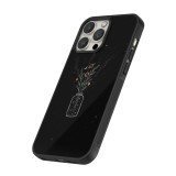iPhone 15 Pro Max Case Hülle - Silikon schwarz Vase black
