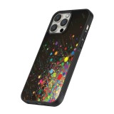 iPhone 16 Pro Max Case Hülle - Silikon schwarz Abstract Bubble Lines