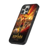 iPhone 16 Pro Max Case Hülle - Silikon schwarz Fussball Espanien splash 2026