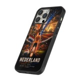 iPhone 16 Pro Max Case Hülle - Silikon schwarz Fussball Niederlande splash 2026