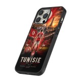 iPhone 16 Pro Max Case Hülle - Silikon schwarz Fussball Tunesien splash 2026
