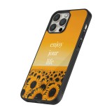 iPhone 16 Pro Max Case Hülle - Silikon schwarz Summer 2025 Enjoy your life