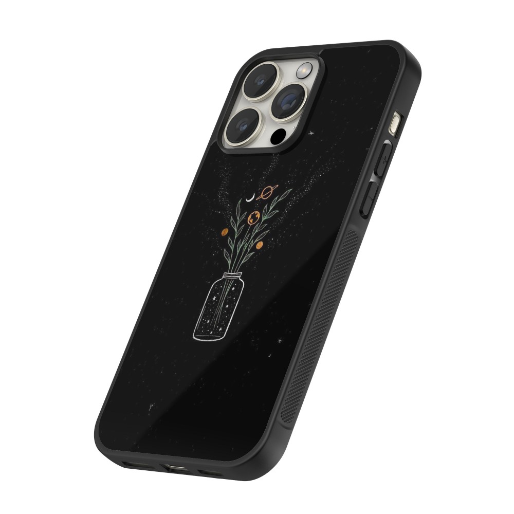 iPhone 16 Pro Max Case Hülle - Silikon schwarz Vase black