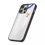 Coque iPhone 16 Pro - Silicone rigide noir Maillot de football France Extérieur personnalisable