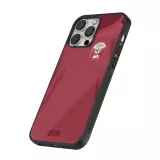 Coque iPhone 16 Pro - Silicone rigide noir Maillot de football Qatar 2022 personnalisable