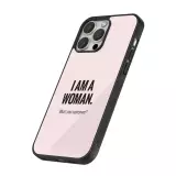 Coque iPhone 16 Pro - Silicone rigide noir I am a woman
