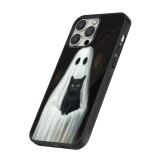 iPhone 16 Pro Case Hülle - Silikon schwarz Halloween 2025 Ghost with black cat