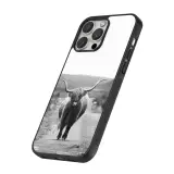 Coque iPhone 16 Pro - Silicone rigide noir Highland cattle