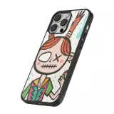 Coque iPhone 16 Pro - Silicone rigide noir Little Girl Sketch