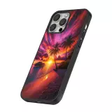 Coque iPhone 16 Pro - Silicone rigide noir Maldives Dusk Bliss