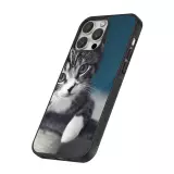 Coque iPhone 16 Pro - Silicone rigide noir Meow 23