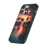 Coque iPhone 16 Pro - Silicone rigide noir Paradis Maldives