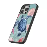 Coque iPhone 16 Pro - Silicone rigide noir Preppy Turtle