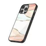 Coque iPhone 16 Pro - Silicone rigide noir Shimmering Orange