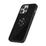 Coque iPhone 16 Pro - Silicone rigide noir Space Doodle