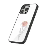 Coque iPhone 16 Pro - Silicone rigide noir Spring 23 minimalist flower