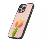 Coque iPhone 16 Pro - Silicone rigide noir Spring 23 tulip trio