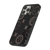 Coque iPhone 16 Pro - Silicone rigide noir Suns and Moons