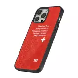 Coque iPhone 16 Pro - Silicone rigide noir Swiss Passport
