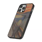 Coque iPhone 16 Pro - Silicone rigide noir Tableau art - Le Cri - Edvard Munch