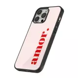 Coque iPhone 16 Pro - Silicone rigide noir Valentine 2024 amor