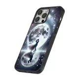 Coque iPhone 16 Pro - Silicone rigide noir Valentine 2024 Love under the moon