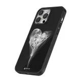 Coque iPhone 16 Pro - Silicone rigide noir Valentine 2022 Black Smoke