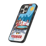 iPhone 16 Pro Case Hülle - Silikon schwarz Verbier Mountain Jacuzzi