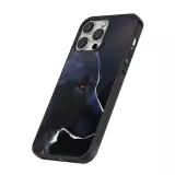 Coque iPhone 16 Pro - Silicone rigide noir Wolf Shape