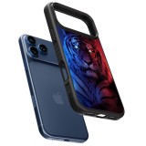 iPhone 17 Pro Case Hülle - Silikon schwarz Tiger Blue Red