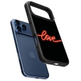 iPhone 17 Pro Case Hülle - Silikon schwarz Valentine 2023 neon love