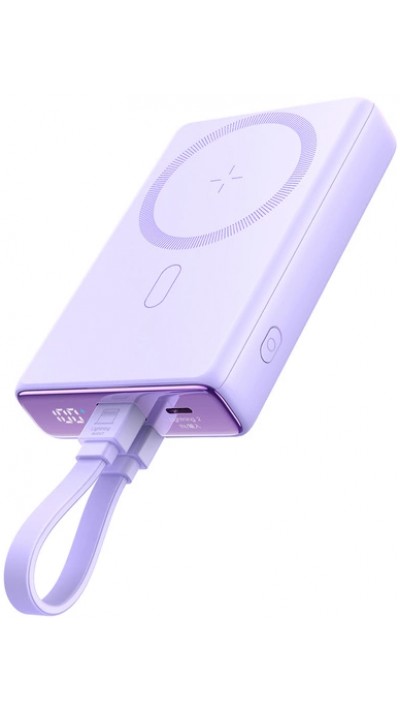20W Powerbank Joyroom JR-PBM01 MagSafe 10000mAh externer Akku mit Standfuß - Violett