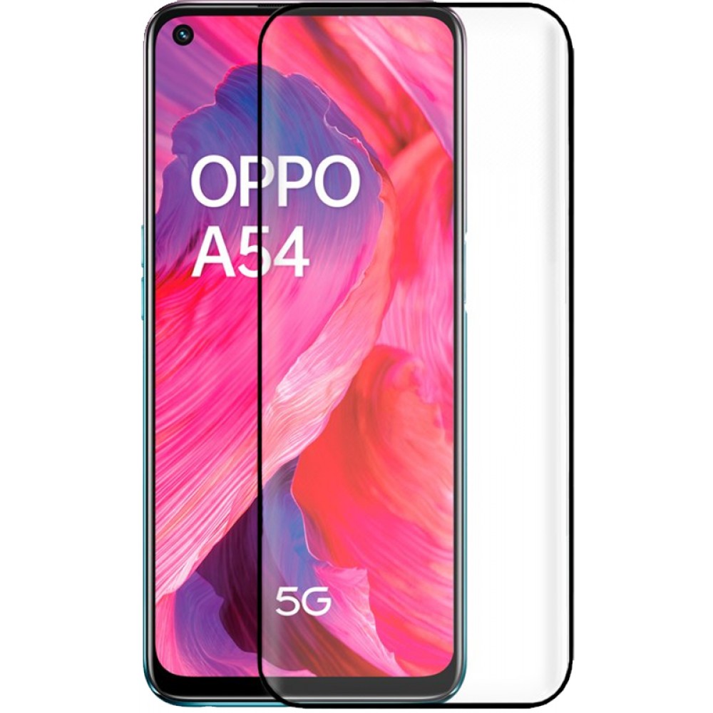 3D Tempered Glass OPPO A54 5G - Full Screen Display Schutzglas mit schwarzem Rahmen