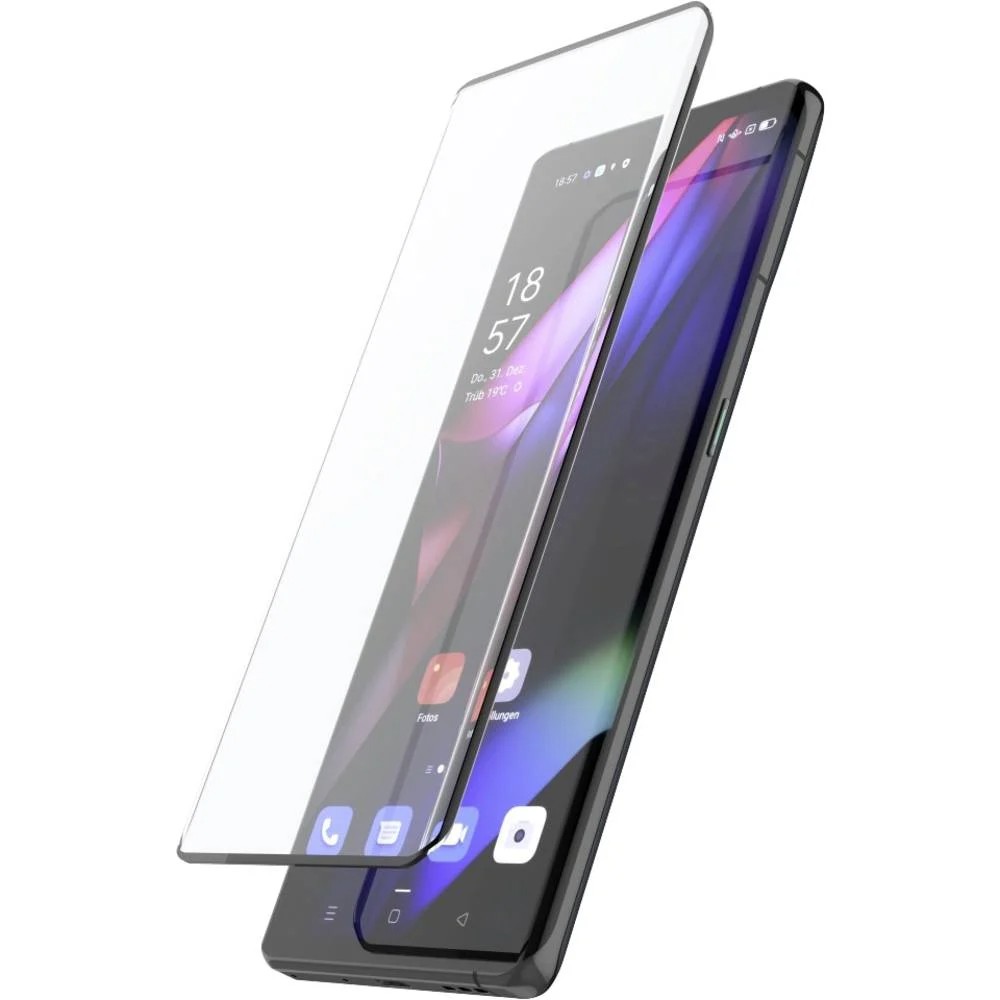 3D Tempered Glass OPPO Find X5 Pro - Full Screen Display Schutzglas mit schwarzem Rahmen