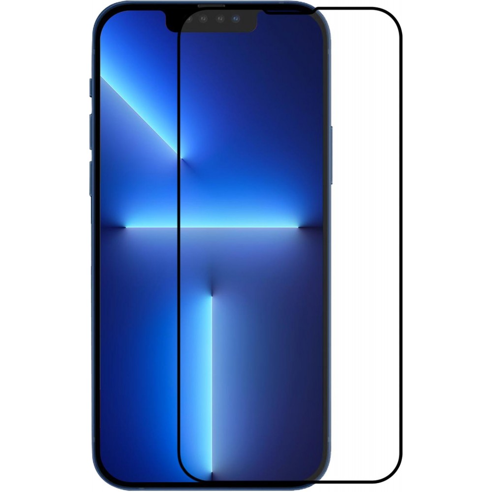 3D Tempered Glass iPhone 12 Pro Max - Full Screen Display Schutzglas mit schwarzem Rahmen